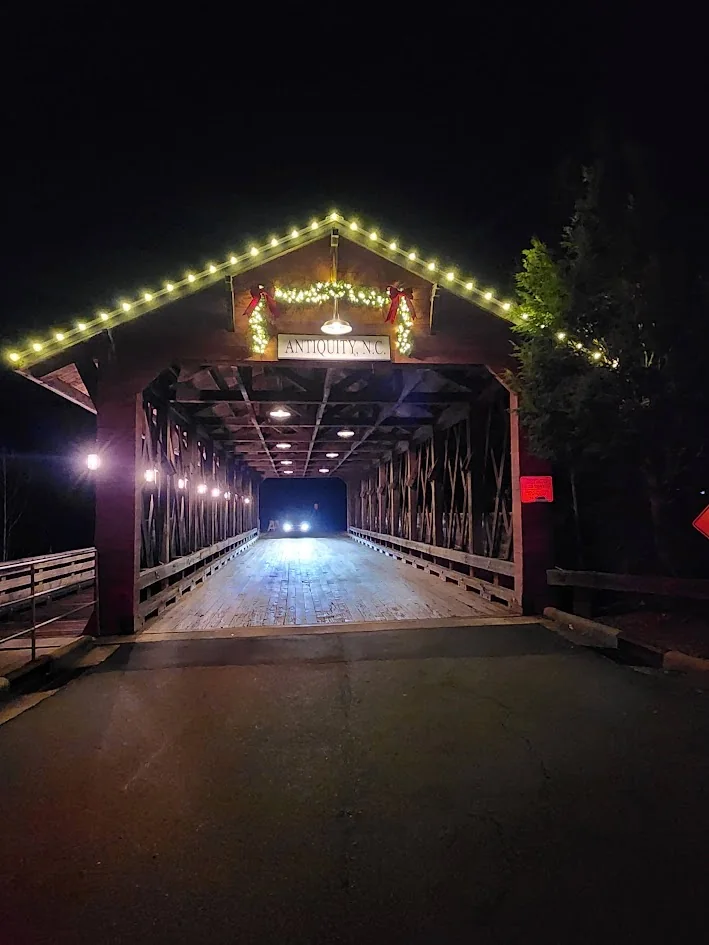 Warm white architectural lighting on a commercial bridge