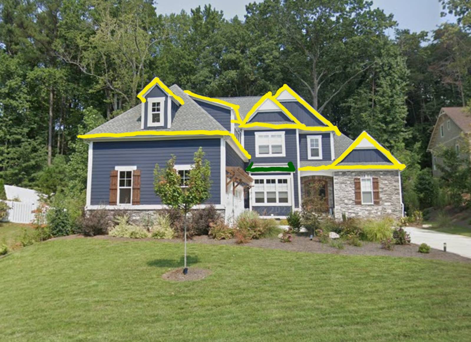 Option one: roofline lighting only